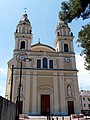 Facciata della chiesa dei Santi Nazario e Celso, Arenzano, Liguria, Italia