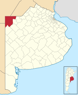 location of General Villegas Partido in Buenos Aires Province