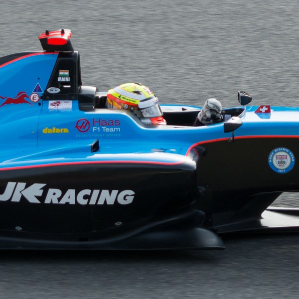 Maini at the GP3 race at the 2017 Belgian GP