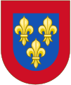 Arms of Anjou- Coat of Arms of Spain Template.svg