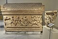 Attic sarcophagus with the hunt of the Caledonian boar, 2nd cent. A.D. National Archaeological Museum, Athens, Greece.