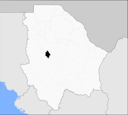Localização de Bachíniva no estado de Chihuahua