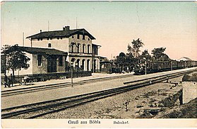 Der Bahnhof Böhla um 1920