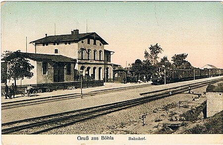 Bahnhof Böhla (um 1920)