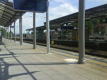 The station seen from the platform at track 1 Bahnhof Remagen Bahnsteig.jpg