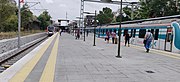 Two Marmaray trains at the station.