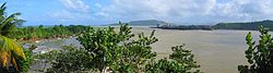 Ein Blick auf Baracoa über die Bucht