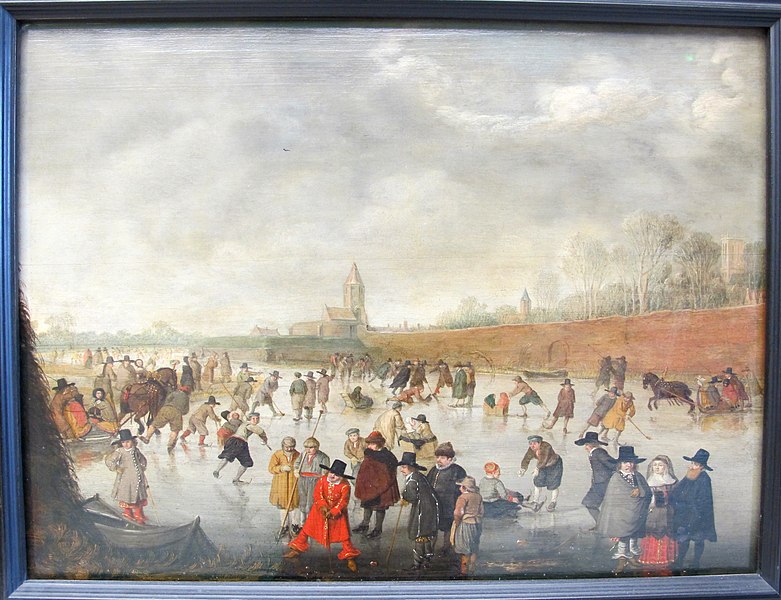 File:Barend avercamp, scena di pattinaggio a kampen, 1650-1670 ca.JPG