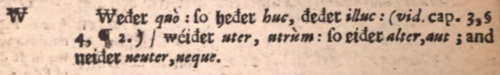 W barré dans Charls Butler, The English grammar, 1633.