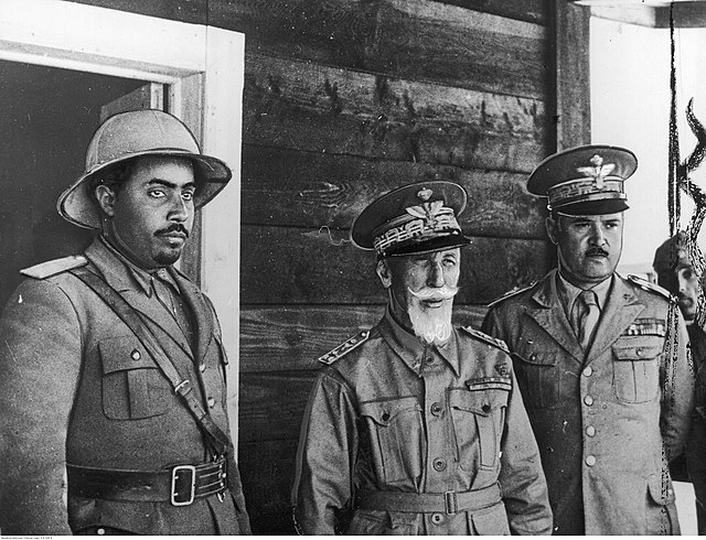 Gugsa (left) with Italian General Emilio de Bono