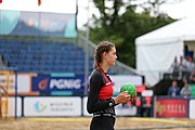 Deutsch: Beachhandball Europameisterschaften 2019 (Beach handball Euro); Tag 5: 6. Juli 2019 – Frauen, Platzierungsspiel für die Ränge 9–12, Deutschland-Polen 2:1 (22:23, 19:16, 7:6) English: Beach handball Euro; Day 5: 6 July 2019 – Placement Match/Cross Match for rank 9–12 Women – Germany-Poland 2:1 (22:23, 19:16, 7:6)