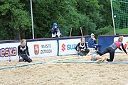 Deutsch: Beachhandball Europameisterschaften 2019 (Beach handball Euro); Tag 6: 7. Juli 2019 – Platzierungsspiele Rang 9-12 (9-10) Frauen, Russland-Deutschland 2:0 (28:24, 22:18) English: Beach handball Euro; Day 6: 7 July 2019 – Placement Match 9-12 (9-10) Women – Russia-Germany 2:0 (28:24, 22:18)