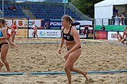 Deutsch: Beachhandball Europameisterschaften 2019 (Beach handball Euro); Tag 5: 6. Juli 2019 – Frauen, Halbfinale, Kroatien-Dänemark 1:2 (12:19, 17:10, 4:7) English: Beach handball Euro; Day 5: 6 July 2019 – Semifinal Men – Croatia-Denmark 1:2 (12:19, 17:10, 4:7)