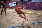 Deutsch: Beachhandball bei den Olympischen Jugendspielen 2018; Tag 5, 10. November 2018; Mädchen, Hauptrunde - Chinese Taipei (Taiwan)-Niederlande 1:2 English: Beach handball at the 2018 Summer Youth Olympics at 11 October 2018 – Girls Main Round – Chinese Taipei (Taiwan)-Netherlands 1:2