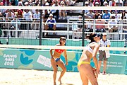 Deutsch: Beachvolleyball bei den Olympischen Jugendspielen 2018; Tag 9, 15. Oktober 2018; Mädchen, Viertelfinale: Puerto Rico-Russland 0–2 (12–21/10–21) English: Beach volleyball at the 2018 Summer Youth Olympics at 15 October 2018 – Girls Quarterfinals: Puerto Rico-Russia 0–2 (12–21/10–21)