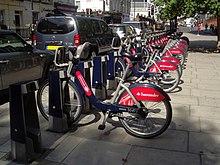 Santander Cycle Hire near Victoria in Central London