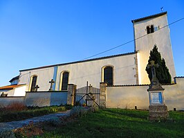 Kerk van Saint- / Sankt Marcel in Bellange / Böllingen im Salzgau, deze Romaanse kerk werd gebouwd door de Orde van de Tempeliers