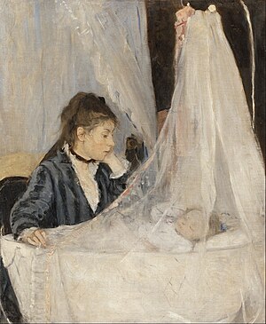 Målning Vaggan: Målning av Berthe Morisot