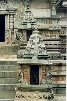 Bhumija towers on minor shrines