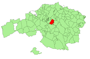 Localização do município de Lezama na Biscaia