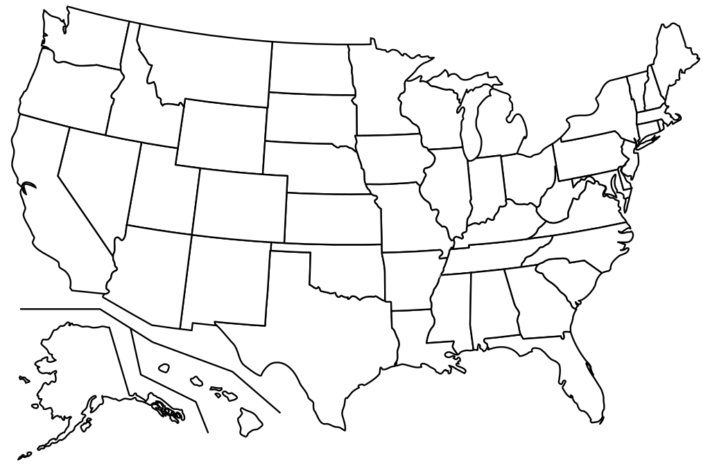 u s state map blank Us State Map Blank u s state map blank