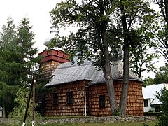 Orthodoxe Holzkirche in Bogusza