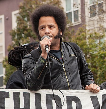 Riley speaking at a rally for Martin Luther King, Jr. Day, 2017