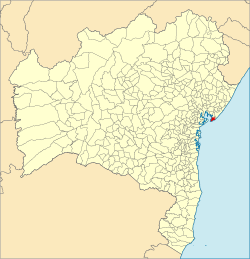 Location of Salvador in the State of Bahia