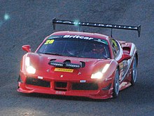Paul Bailey and Andy Schulz were the Class 2 and overall champions in a Ferrari 488 Challenge. Britcar SB Racing Ferrari 488.jpg