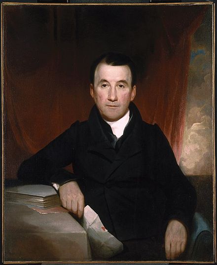 Jonas Platt, New York politician, by Morse. Oil on canvas, 1828, Brooklyn Museum.