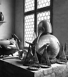 1954 image of an exhibit in the Nationalmuseum