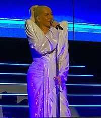 Aguilera performing the song during 2018's Liberation Tour CAguilera DenverOct2018 10.jpg