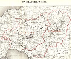 Carmarthenshire boundaries map 1885.jpg