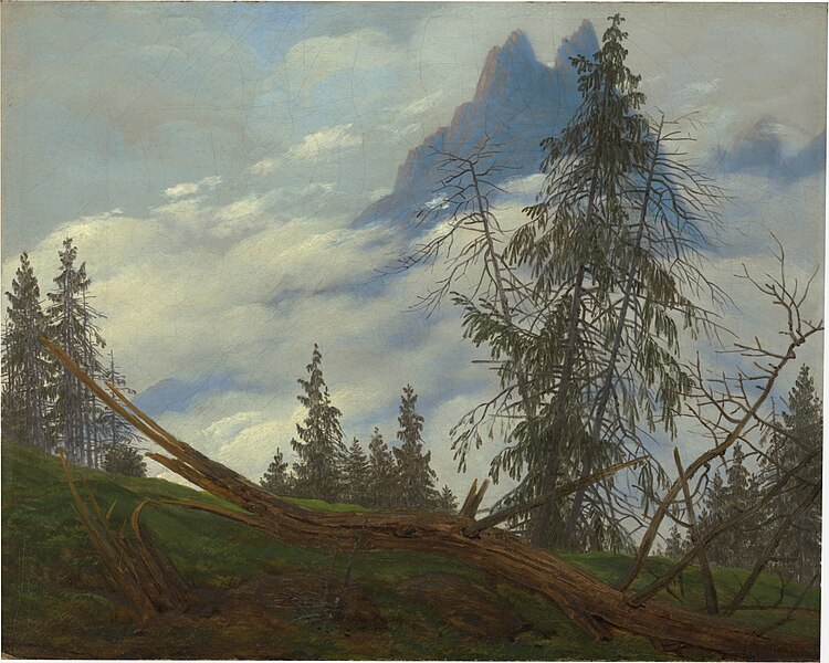 File:Caspar David Friedrich - Berggipfel mit ziehenden Wolken (1835).jpg