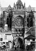 La façade Nord de la cathédrale de Reims, en 1851, par Le Secq