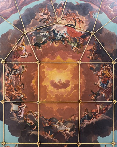 Ceiling fresco painted by Robert Streater
