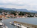 Dalla statale Aurelia panorama di Celle Ligure, Liguria, Italia