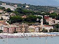 Dalla statale Aurelia panorama di Celle Ligure, Liguria, Italia