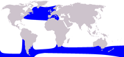 Cetacea range map Long-finned Pilot Whale.PNG