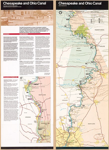 File:Chesapeake and Ohio Canal, Washington, D.C., Maryland, West Virginia, official map and guide LOC 94684122.jpg