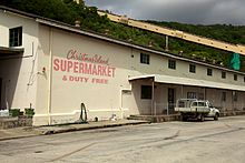 Christmas Island Supermarket; one of the few supplies of fresh produce on the island. Christmas Island (5775097562).jpg