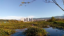 Cityscape of Dali beside Erhai Lake