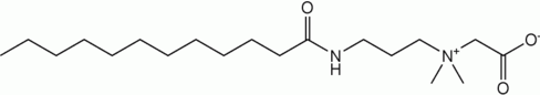 Structural formula of lauramidopropyl betaine