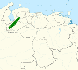 Distribución geográfica del inca alirrufo.