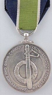 Colonial Police Long Service Medal Award