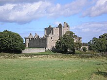 Agnes Sampson was accused of making a wax charm for Barbara Napier and placing it in a dovecote at Craigmillar Craigmillar-Castle.JPG