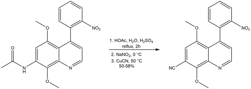 Another example of cyanation using the Sandmeyer reaction