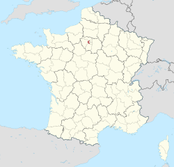 Разположение на О дьо Сен във Франция