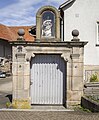 * Nomination Gate with Immaculata in Birnfeld (Stadtlauringen) --Plozessor 03:07, 16 September 2024 (UTC) * Promotion  Support Good quality. --Tagooty 03:19, 16 September 2024 (UTC)