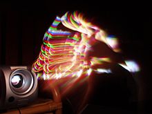 The rainbow effect found in 1DLP projectors only utilizing a mechanical spinning wheel DLP rainbow effect.JPG